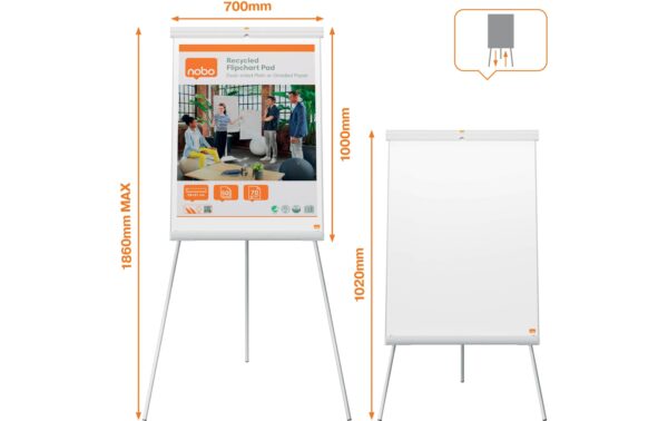 2092086_4 - Mediatech Nobo Dreinbeinstativ Flipchart Premium Plus Ecolabel