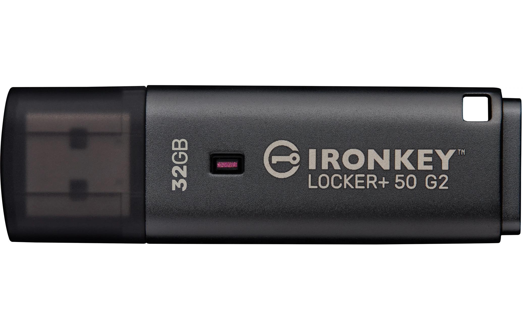 2092096 - Mediatech Kingston IronKey Locker+ 50 G2 32GB USB3.2 (Typ-A), AES-256 Encrypted, FIPS 197 kaufen Schweiz | Mediatech.ch