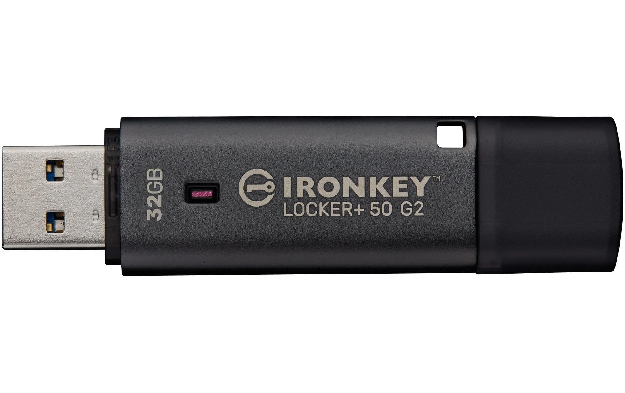 2092096_1 - Mediatech Kingston IronKey Locker+ 50 G2 32GB USB3.2 (Typ-A), AES-256 Encrypted, FIPS 197