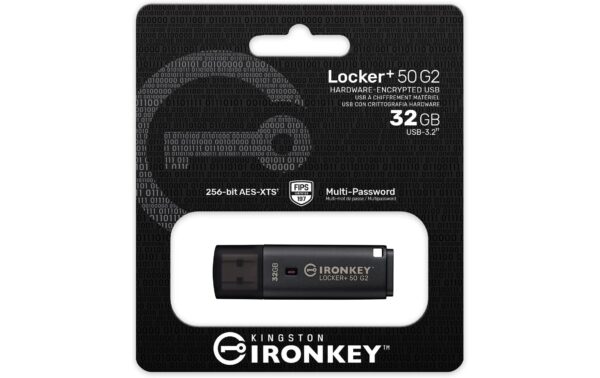 2092096_3 - Mediatech Kingston IronKey Locker+ 50 G2 32GB USB3.2 (Typ-A), AES-256 Encrypted, FIPS 197