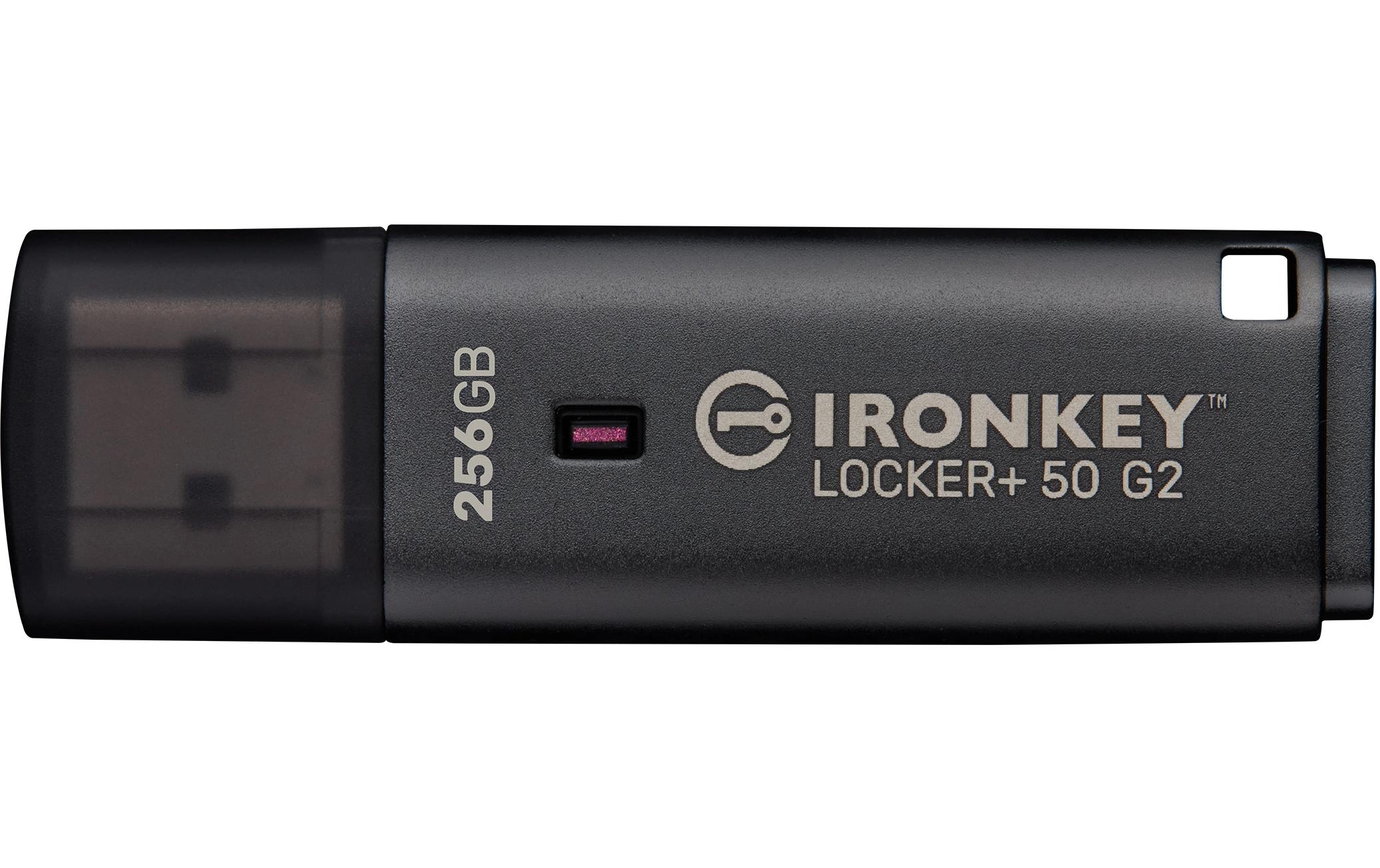2092100 - Mediatech Kingston IronKey Locker+ 50 G2 256GB USB3.2 (Typ-A), AES-256 Encrypted, FIPS 197 kaufen Schweiz | Mediatech.ch