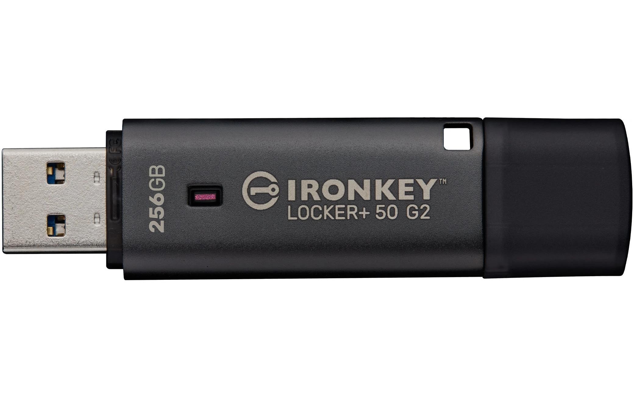 2092100_1 - Mediatech Kingston IronKey Locker+ 50 G2 256GB USB3.2 (Typ-A), AES-256 Encrypted, FIPS 197