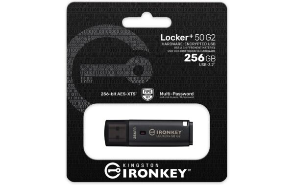 2092100_3 - Mediatech Kingston IronKey Locker+ 50 G2 256GB USB3.2 (Typ-A), AES-256 Encrypted, FIPS 197