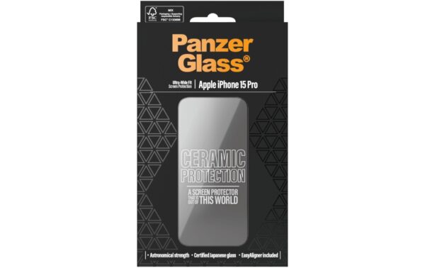 PANZERGLASS Ceramic, UWF, EA iPhone 15 Pro