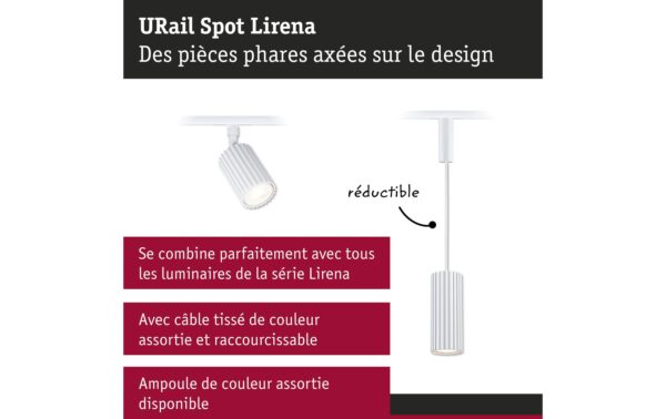 2093791_2 - Mediatech Paulmann URail Schienenspot Lirena GU10 max., signalweiss