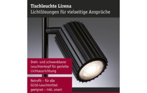 2093799_1 - Mediatech Paulmann Tischleuchte Lirena GU10 max., sz matt metall