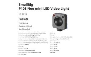 2094334_6 - Mediatech SmallRig P108 Neo mini LED Video Light (Nebula Gray)