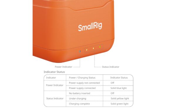 SmallRig Camera Battery Charger for DJI Action 6 / Action 5 Pro / Osmo 360