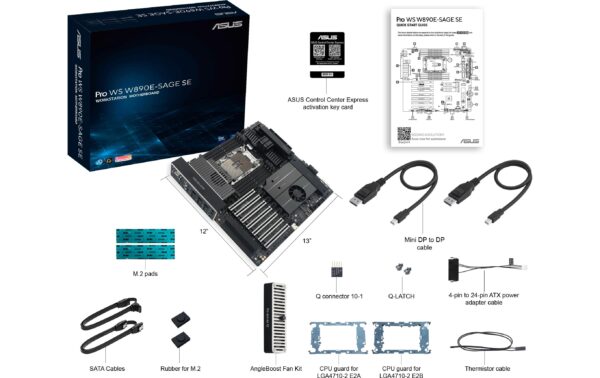 ASUS PRO WS W890E-SAGE SE, EEB, LGA4710-2 Intel W890, 8x DDR5, 4x M.2, 7x PCIe 5.0