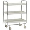 2099287 - Mediatech House Doctor Bartrolley Roll, Silber-Weiss 62x38x85 cm (LxBxH), Stahl