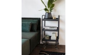 2099329_1 - Mediatech House Doctor Bartrolley Roll. Schwarz 42x38x85 cm (LxBxH), Sthal, PP