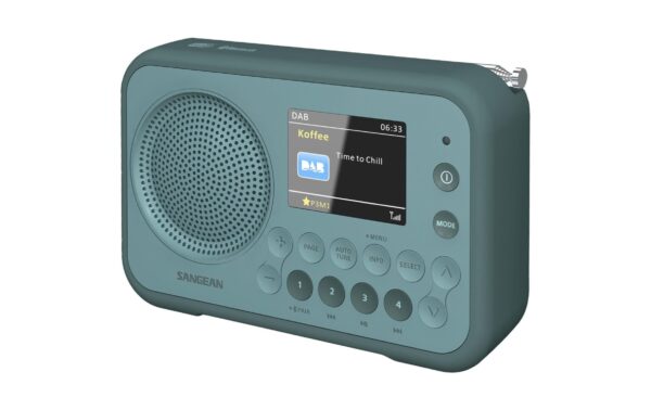 Sangean DPR-76 BT Light blue Kompaktes DAB+/FM-Radio, BT, 40 Speicher
