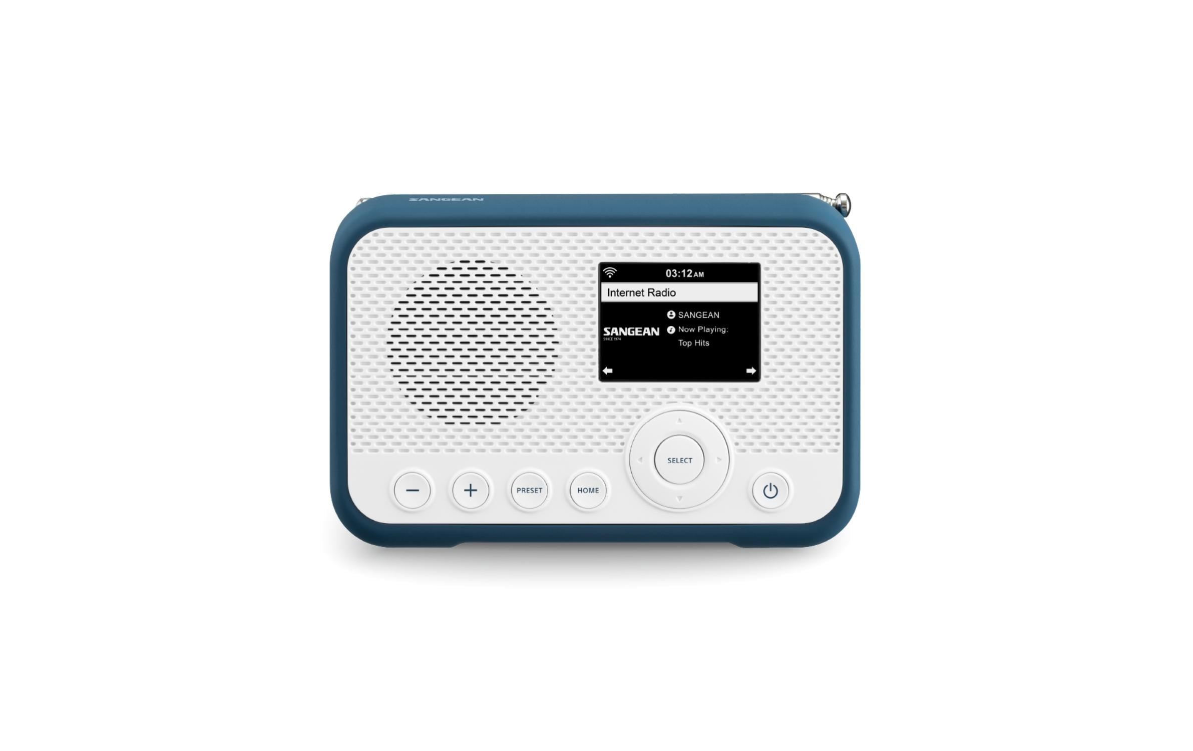 2100025 - Mediatech Sangean WFR-39 White-Ink Blue Portables Internetradio/DAB+/FM kaufen Schweiz | Mediatech.ch