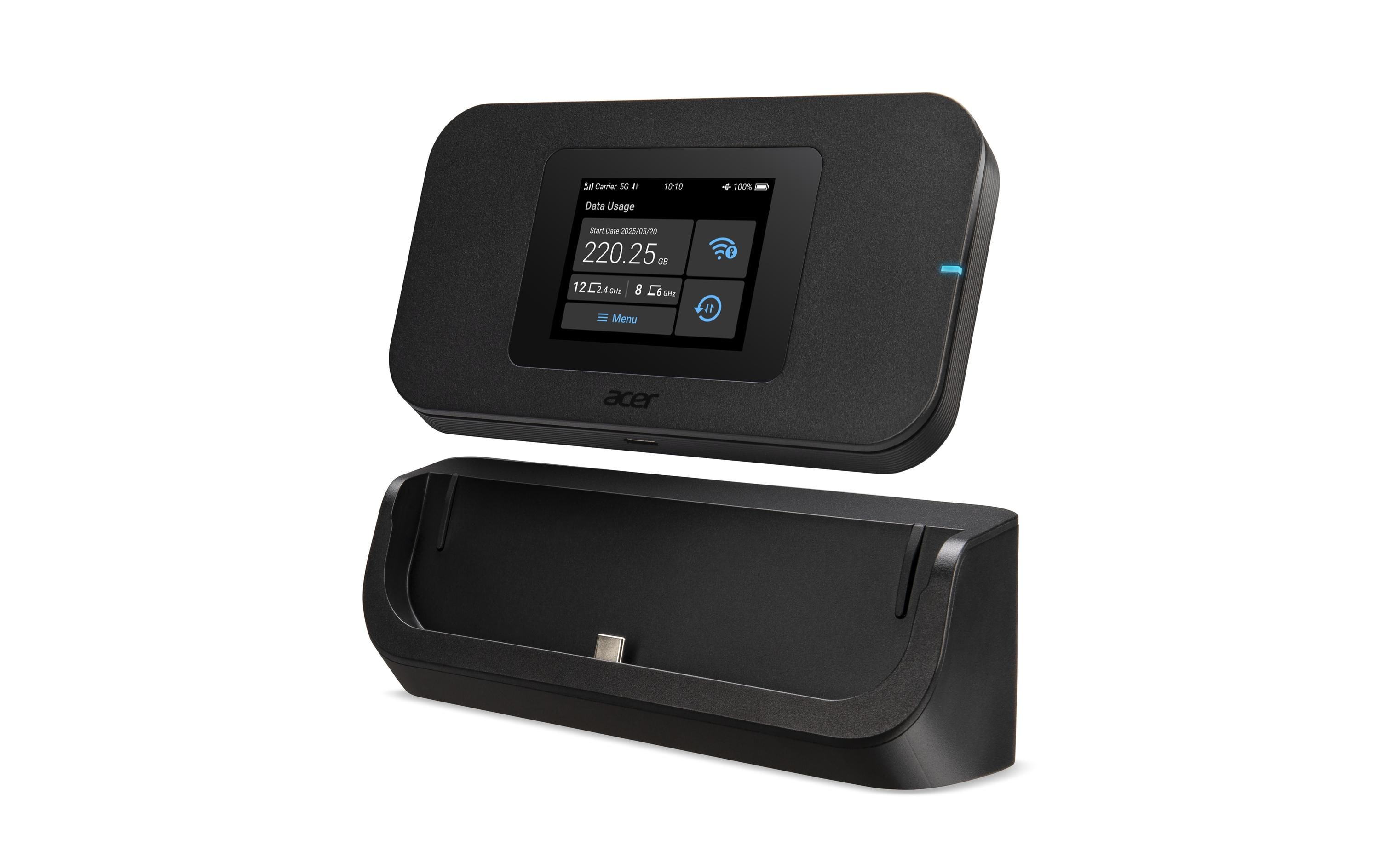 2100104 - Mediatech ACER Connect Enduro M4D: Mobile 5G Hotspot 5G/LTE 2.7Gbps, eSIM, WiFi-6, 4600mAh, 8GB