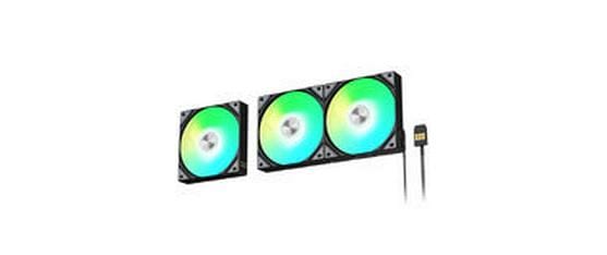 2100661_5 - Mediatech Gehäuselüfter Tryx Rota SL ARGB Reverse 120x120x25mm, Schwarz, 3er