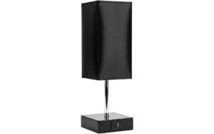 cocon Beistelltischlampe, USB, schwarz 3-fach dimmbar, USB-A/C, ohne E27, max 20w