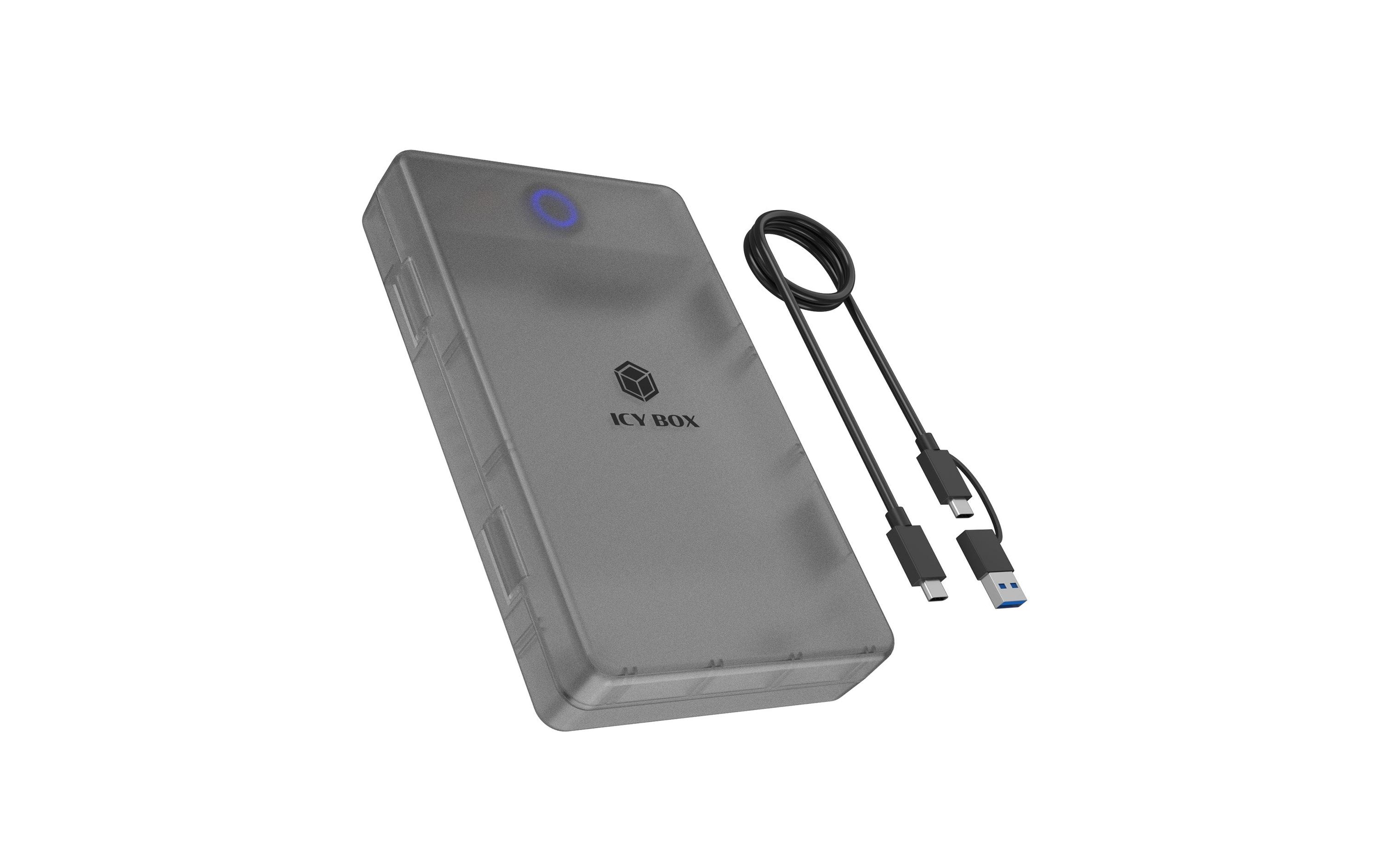 2107113 - Mediatech RAIDSONIC ICY BOX ext. 2.5 Gehäuse IB-388-CU3 Schwarz, USB3.2, Type-C, für SATA kaufen | Mediatech.ch