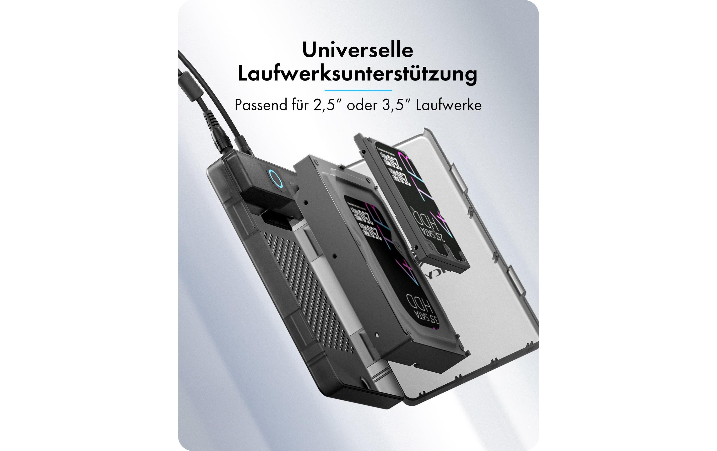 2107113_1 - Mediatech ICY BOX ext. 2.5 Gehäuse IB-388-CU3 Schwarz, USB3.2, Type-C, für SATA