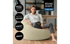 2107238_2 - Mediatech Lumaland Sitzsack 250l beige Comfort Feincord, Waschbar,