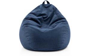 Lumaland Sitzsack 250l dunkelblau Comfort Feincord, Waschbar,