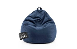 Lumaland Sitzsack 250l dunkelblau Comfort Feincord, Waschbar,