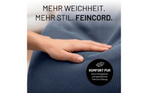 Lumaland Sitzsack 250l dunkelblau Comfort Feincord, Waschbar,
