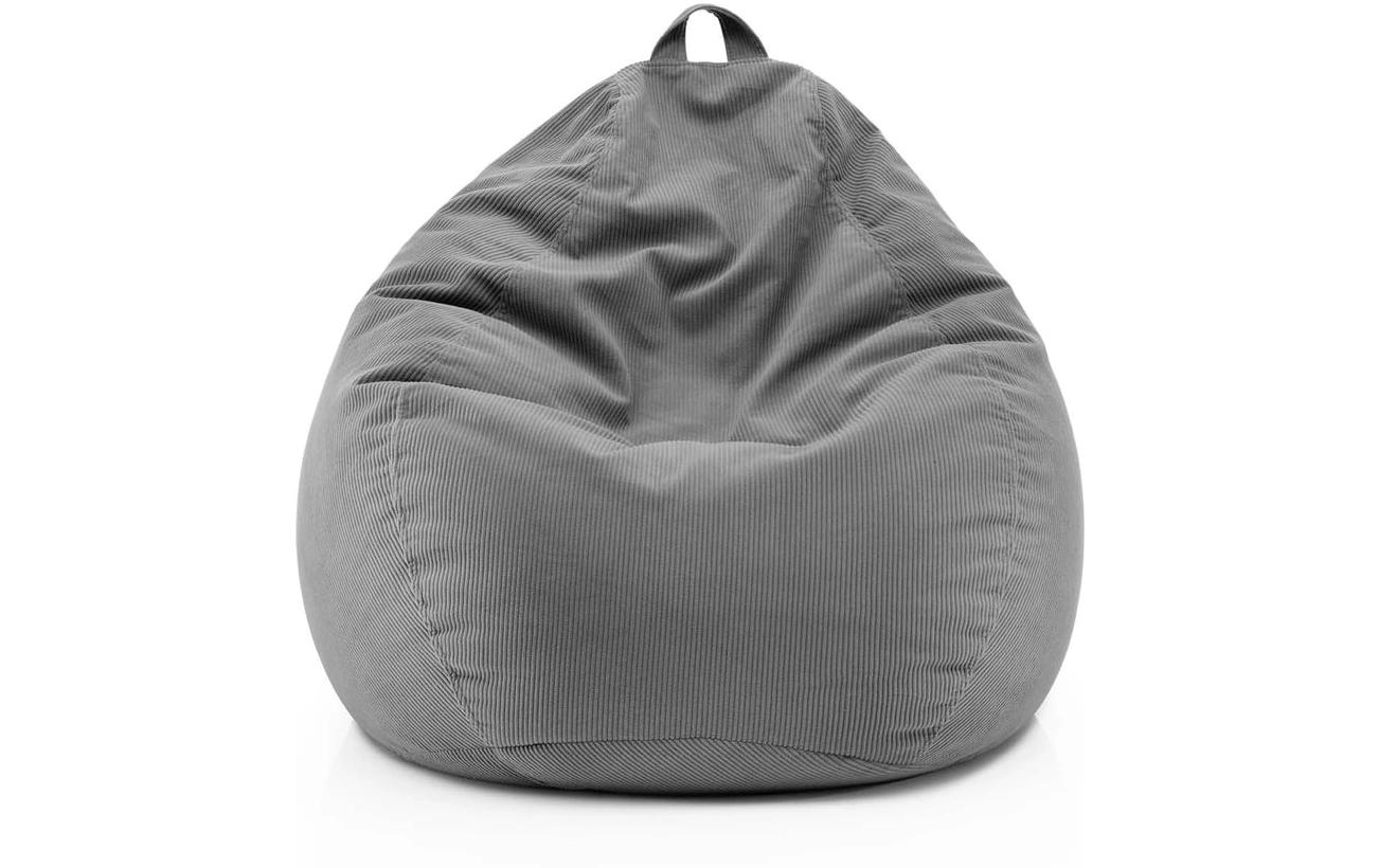 2107240 - Mediatech Lumaland Sitzsack 250l grau Comfort Feincord, Waschbar,