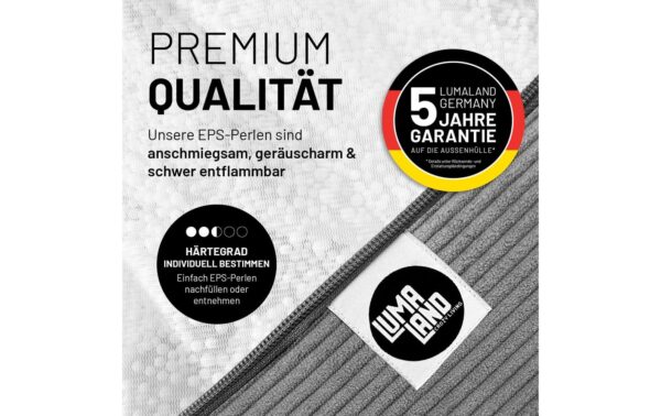 2107240_6 - Mediatech Lumaland Sitzsack 250l grau Comfort Feincord, Waschbar,