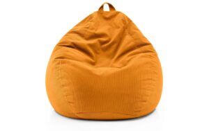 Lumaland Sitzsack 250l senfgelb Comfort Feincord, Waschbar