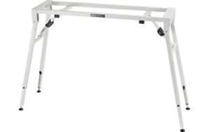 K&M 18953 Stagepiano-Klapptisch weiss höhenverstellbar, weiss