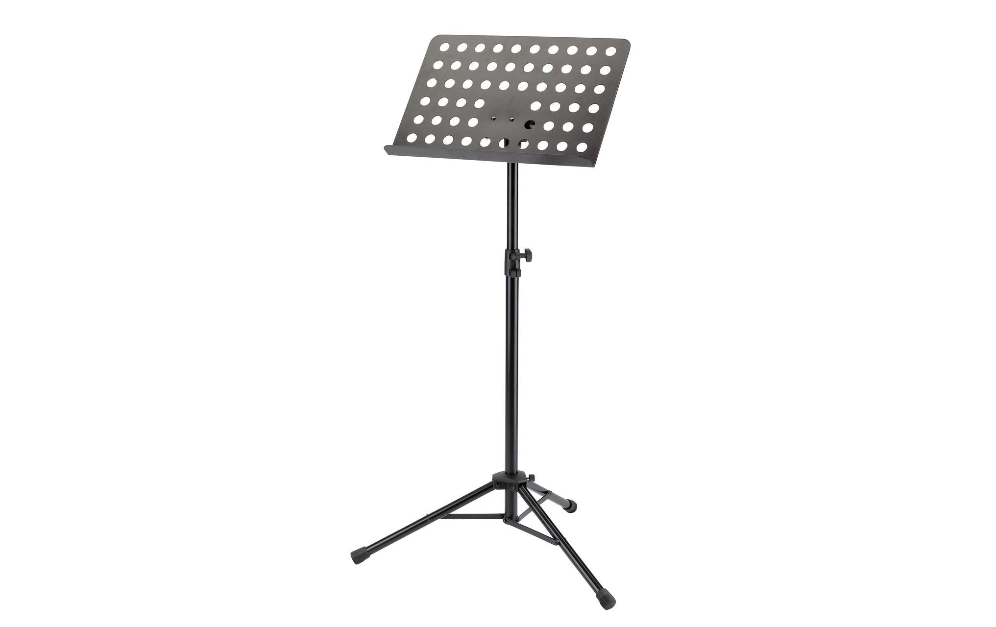 2107291 - Mediatech K&M 11940 Orchesternotenpult gelochte Stahlplatte, schwarz
