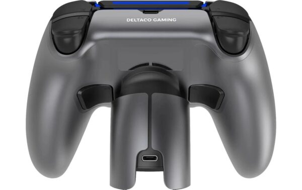 2108019_4 - Mediatech Deltaco Wireless Controller PS5 - grey mit Charging Dock