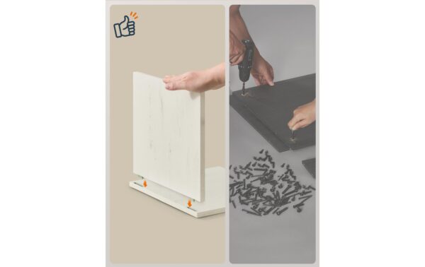 2109715_2 - Mediatech Vasagle Waschbeckenschrank, Weiss rustikal 60x30x61.2 cm, MDF, Spanplatte