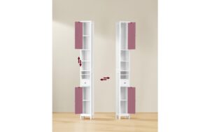 Vasagle Kommode Landhausstil, Weiss 21.4x19.5x180 cm, MDF