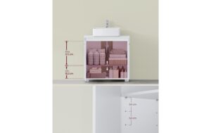 Vasagle Waschbeckenschrank, Weiss 60x30x60 cm, MDF, Spanplatte