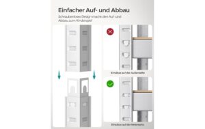 Songmics Regal 2er Set, 4 Ablagen 80x40x160 cm, Stahl, MDF