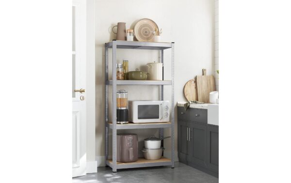 Songmics Regal 2er Set, 4 Ablagen 80x40x160 cm, Stahl, MDF