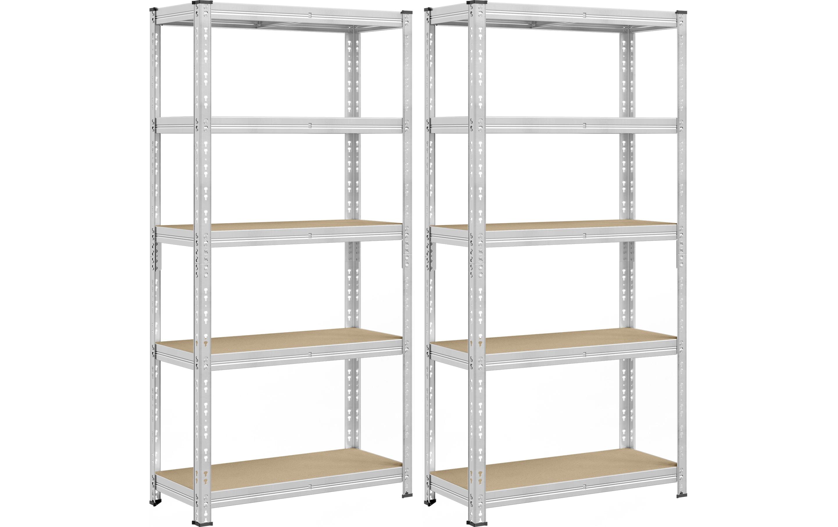2109730 - Mediatech Songmics Regal 2er Set, 5 Ablagen 90x40x180 cm, Stahl, MDF kaufen Schweiz | Mediatech.ch