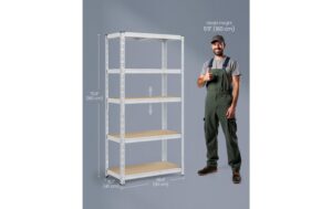 2109730_4 - Mediatech Songmics Regal 2er Set, 5 Ablagen 90x40x180 cm, Stahl, MDF