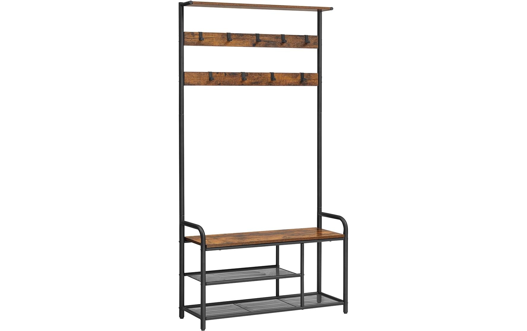 2109738 - Mediatech Vasagle Garderobe mit Schuhregal 85x30x180.5 cm, Eisen, Spanplatte kaufen Schweiz | Mediatech.ch