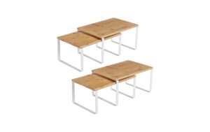 2109743 - Mediatech Songmics Regal, 4er Set, Nature-Weiss Bambus, Stahl, 29.7x19.5/18.5/13.5 cm kaufen Schweiz | Mediatech.ch
