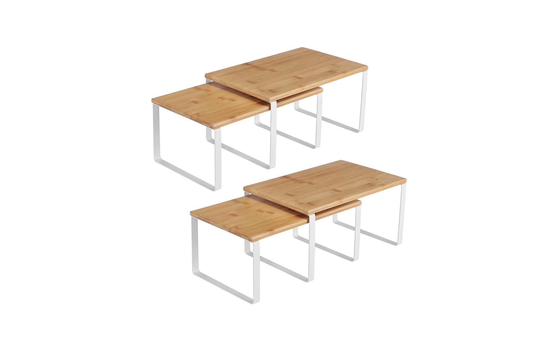 2109743 - Mediatech Songmics Regal, 4er Set, Nature-Weiss Bambus, Stahl, 29.7x19.5/18.5/13.5 cm kaufen Schweiz | Mediatech.ch