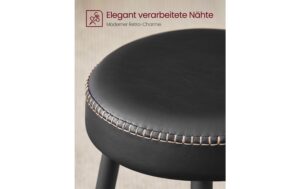 Vasagle Barhocker, 2er Set, Sitzhöhe 63cm 49.5x63 cm (DxH), Stahl, Kunstleder