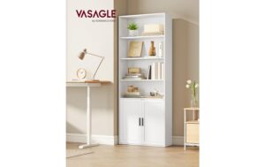 Vasagle Regal Weiss 60x24x175 cm, MDF, Spanplatte