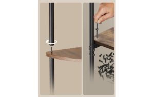 2109756_2 - Mediatech Songmics Eckregal Industrial 38.3x27x139 cm, Stahl, Spanplatte