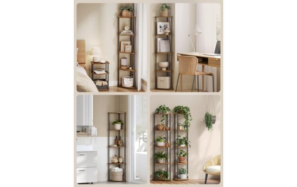 2109756_3 - Mediatech Songmics Eckregal Industrial 38.3x27x139 cm, Stahl, Spanplatte