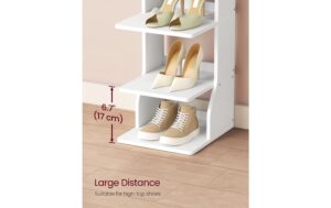 2109759_3 - Mediatech Vasagle Schuhgestell Weiss, 8 Ablagen 26.5x30x147 cm, Stahl, Spanplatte