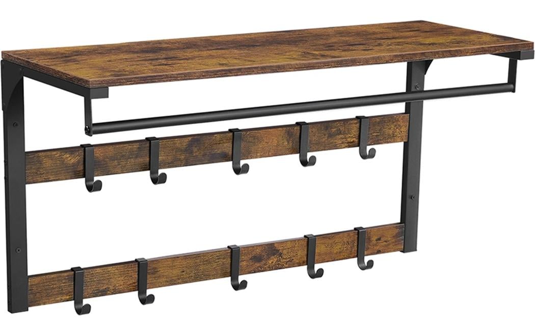 2109770 - Mediatech Vasagle Garderobe Industriestil mit Ablage 80x30x45 cm, Stahl, Holzspanplatte kaufen Schweiz | Mediatech.ch