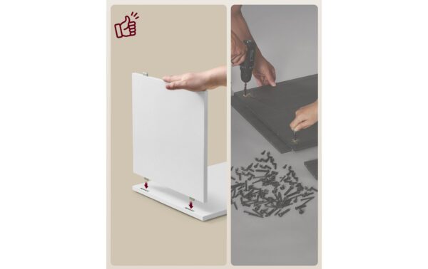 2109771_2 - Mediatech Vasagle Beistelltisch in Weiss 35x30x45 cm, Spanplatte