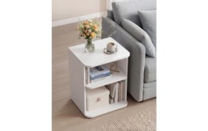 2109771_4 - Mediatech Vasagle Beistelltisch in Weiss 35x30x45 cm, Spanplatte